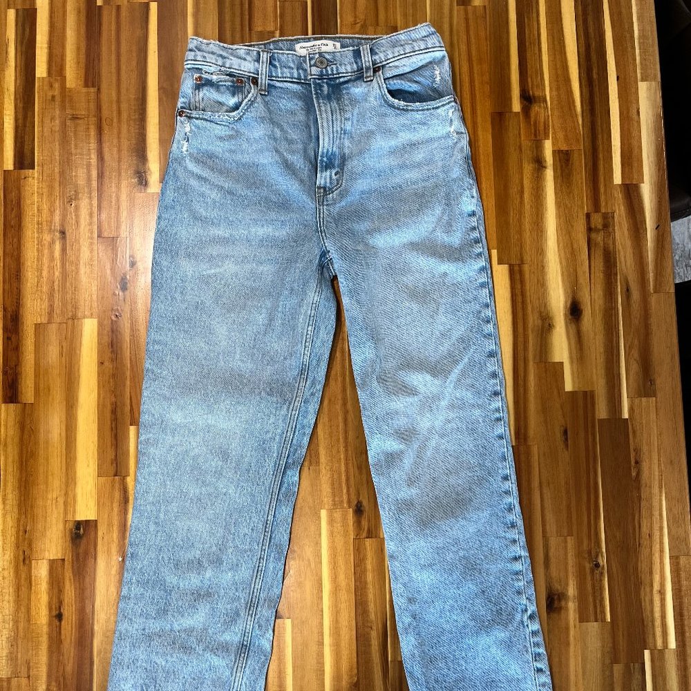 abercrombie and fitch the 90's straight ultra high rise